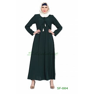 A line casual abaya- Green